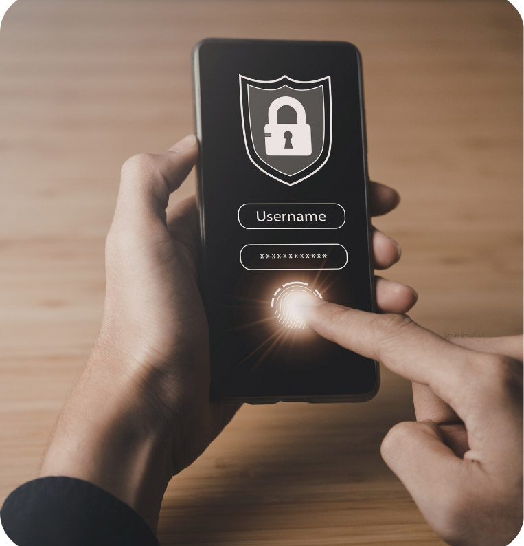 security alert graphic on phone